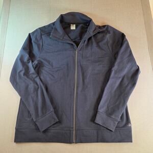 RVCA Full Zip Jacket XL Navy Cotton Blend Logo Streetwear